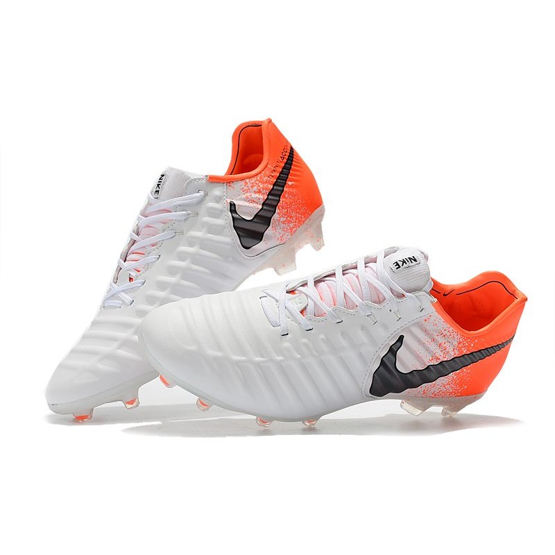 Nike Tiempo Legend Elite FG Bílý oranžový Černá